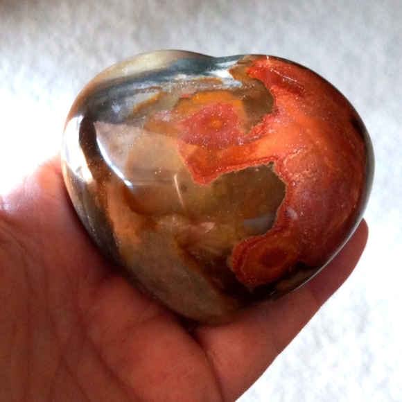 Polychrome Jasper Crystal Heart. - Picture 5 of 8